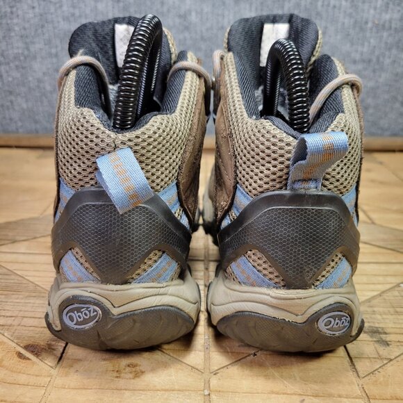 Oboz Bridger Women's 6.5 Vent Mid B-Dry Leather Waterproof Hiking Boots, Walnut - Picture 7 of 11